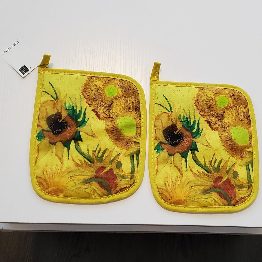 van gogh sunflower pot holder